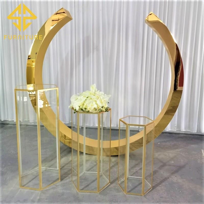 New O Shape PVC Wedding Decoration Round Backdrop Stand Wedding Background Wall