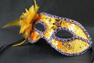 Female PVC Feather Princess Christmas Mask