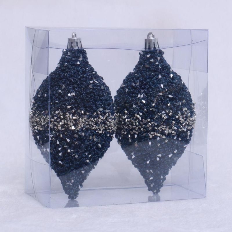 Popular Ice Blue Christmas Plastic Ornaments