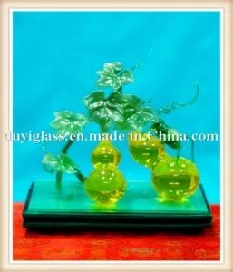 Vegetable Green Calabash Glass Craft for Display