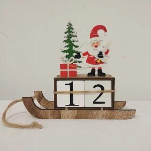 MDF Christmas Santa Decoration Count Down with Light Function