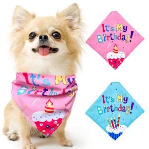 Bandana Dog Bibs Party Head Scarf Dog Grooming Accessory