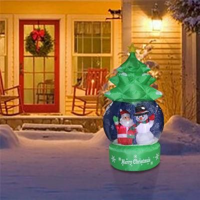 Inflatable Snowglobe Ball Santa Snowman Decorations Christmas Decor