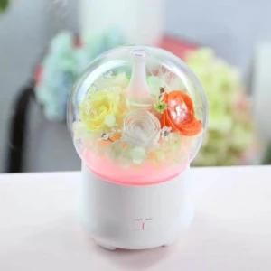 100ml Aroma Essential Oil Cool Mist Humidifier with Real Preserved Fresh Flowers