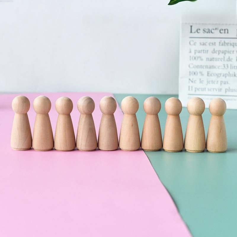 10 Pieces Blank DIY Wooden Tree and Snowman and Peg Dolls Wedding Party Cake Toppers Christmas Gift Christmas Decoration