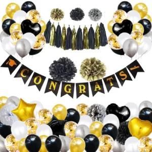 Amazon Hot Sale POM POM Graduation Balloon Set Theme Event Party Balloon Pack