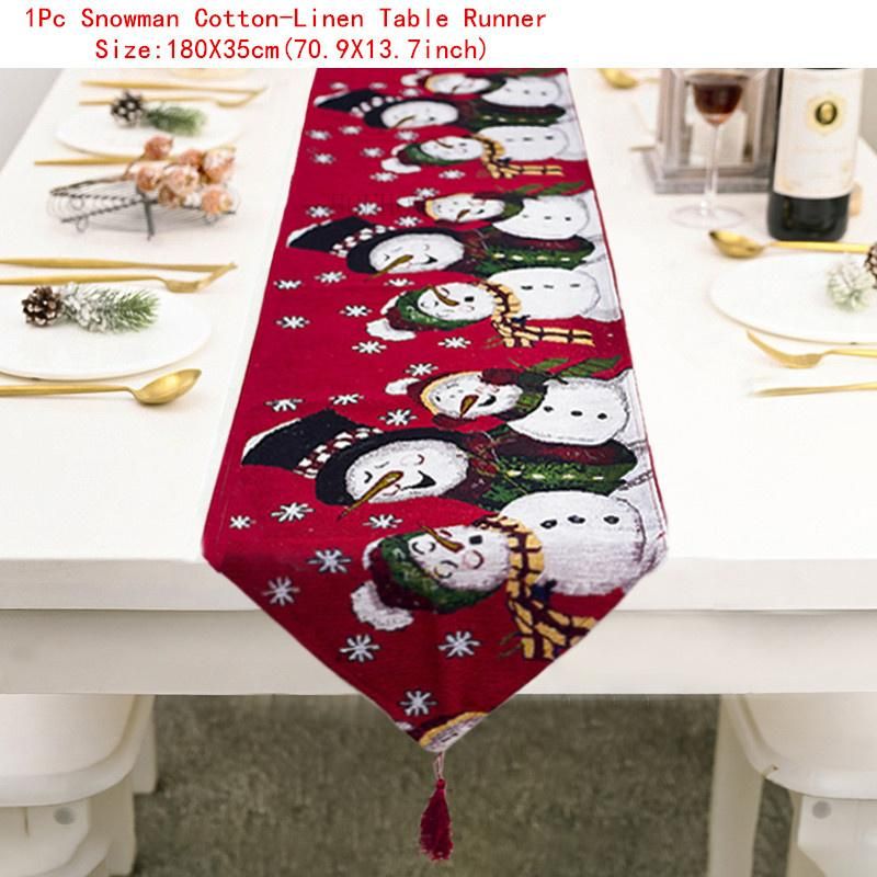 Christmas Gift Table Runner Merry Christmas Decor for Home Ornaments