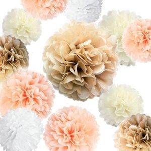 Umiss Paper POM Poms Party Decoration for Birthday Wedding Halloween Christmas
