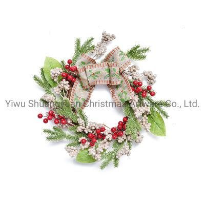 New Design High Quality Christmas PE White Wreath for Holiday Wedding Party Decoration