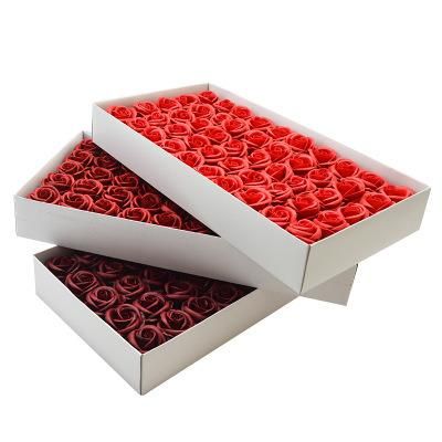 Factory Wholesale Three-Layer Refresh DIY Valentine&prime;s Day Rose Flower Heads Soap Flower