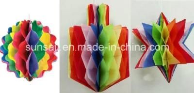 Tissue Paper Honeycomb Rainbow Decorations