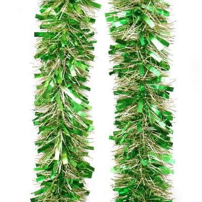 New Design Colorful Christmas Decoration Pet Tinsel Garland Party Decoration Garland
