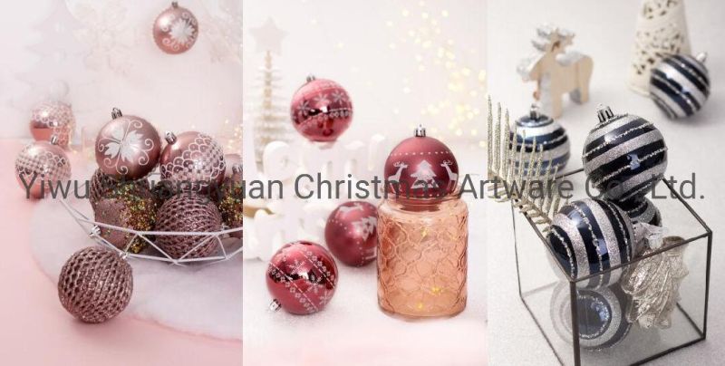 75mm Christmas Paper Wrapped Polyfoam Ball Tree Hanging Balls