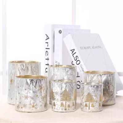 Electroplating Glass Candle Jar Glass Jars and Bottles Candle Jars Glass