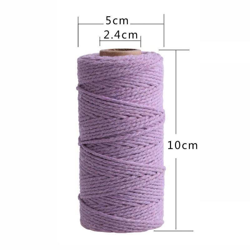 3mm 4mm 5mm Natural Cord DIY Craft Rope Cord Spool Twine Twisted Rope Macrame Cord for Wall Hanging Dream Catcher Plant Hanger Craft