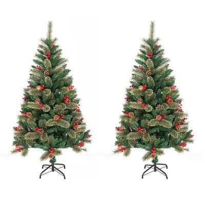 Yh20156 Commercial Pine Needle Custom Ornaments 6FT Natural Decoration Artificial Christmas Tree on Sale