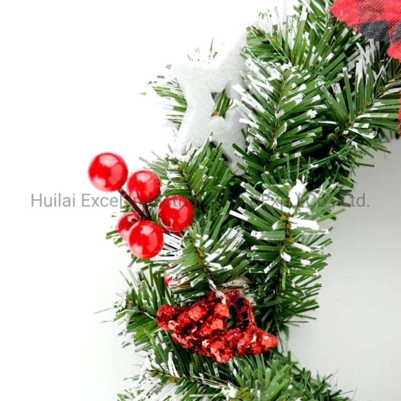 Christmas PVC Wreaths Plastic Xmas Wreaths Artificial Wreaths