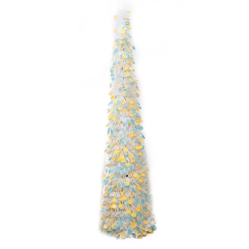 5FT 150cm Blue Color Pet Material Tinsel Tower