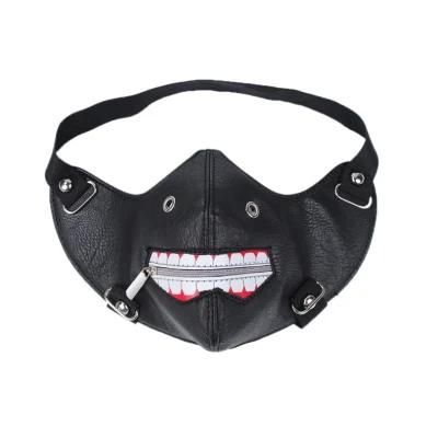 Factory Price Good Quality PU Leather Punk Mask Dance Mask Motorcyle Face Mask