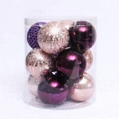 8cm Hand Painted Plastic Christmas Balls