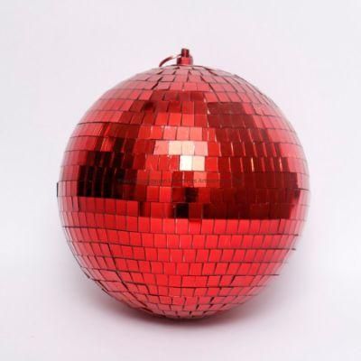 Glass Mirror Ball Red for Xmas Decoration Ball