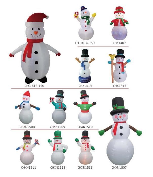 Boyi Inflatable Christmas Santa Decorations with Bear Outdoor Lawn Wholesale