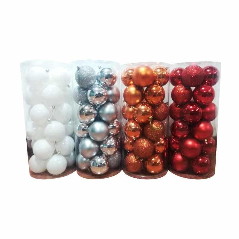 Ballsknitted Balls LED Transparent Tree and Ball, Decoration with Light 16 PCS Ornaments, Assorted Christmas Ball