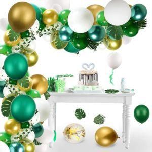 124PCS Vine Hawaiian Decoration Balloon Green Jungle Party Balloon Set