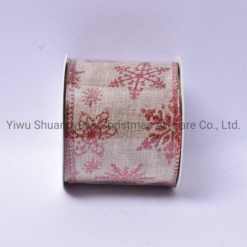 Christmas Ribbon Decor for Holiday Wedding Party Decoration Supplies Hook Ornament Craft Gifts