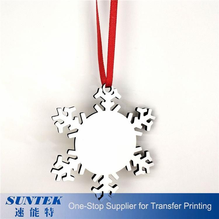 Sublimation MDF Custom Blank Snowflake Pendants for Chirstmas Ornaments