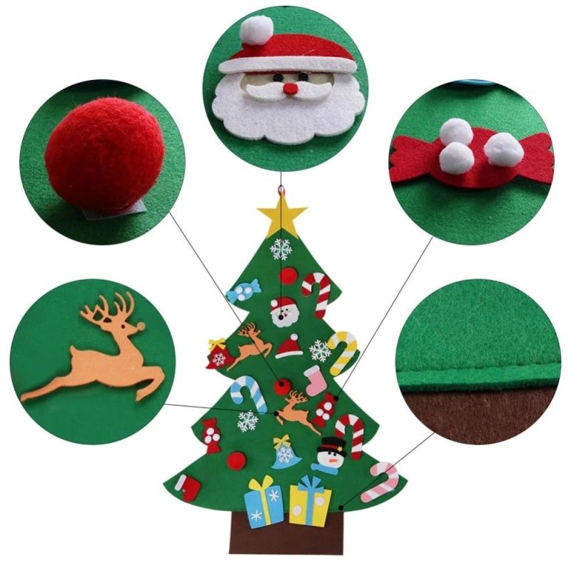 Custom Kids DIY Felt Christmas Tree Hanging Decorations