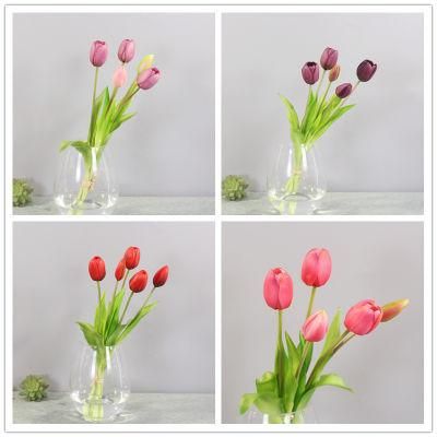 Artificial Tulip Bouquets DIY Artificial Silk Handmade Flowers Suitable for Home Room Decoration Wedding Party Decoration