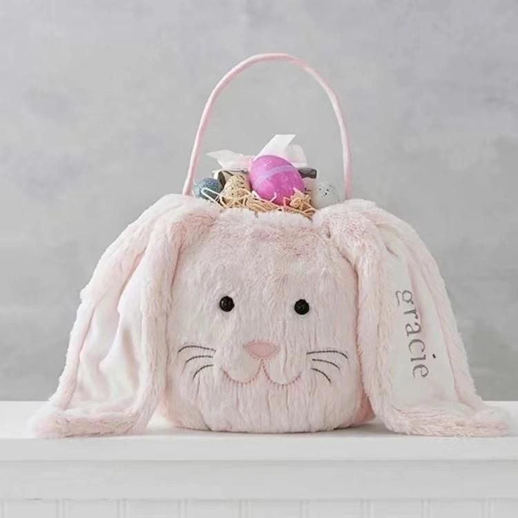 Wholesale Plush Good Quality Cute Animal Rabbit Elephant Easter Bag Monogram Creative 2022 Easter Basket