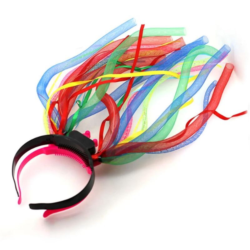 Dazzling Toys LED Light up Noodle Hair Headband Party Dreads