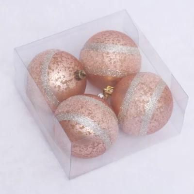 8cm Champagne Plastic Christmas Balls Christmas Ornament Balls