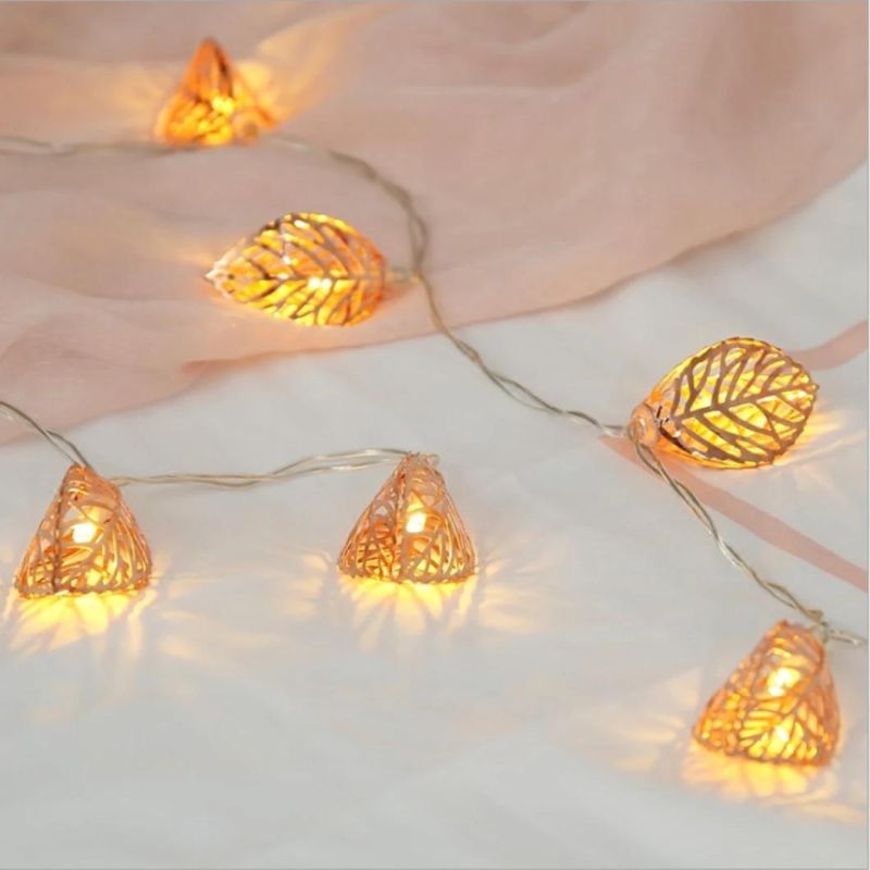 LED Golden Metal String Lights Decor Ambiance Lamp