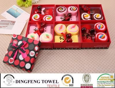 2015 New Season Design Wedding Cake Gift Towel Sets Df-2877