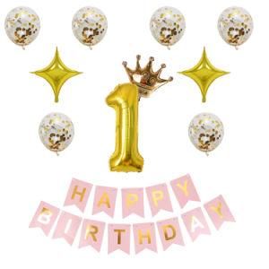 Birthday Foil Number Balloons Confetti Helium Ballons Birthday Party Decorations