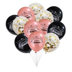 12PCS/Lot 12inch White Pink Confetti Balloons Birthday Party Decoration