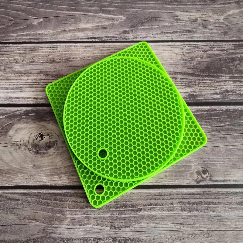 Silicone Trivet Mats Set of 2 Food Grade Silicone Food Dining Table Mat Pot Pad