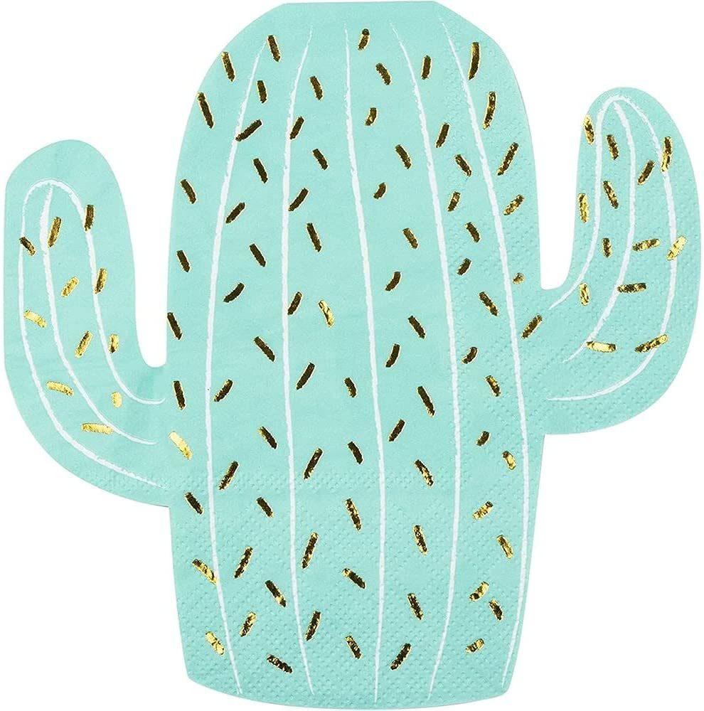 Fiesta Party Decorations, Cactus Napkins (Green, 50-Pack) Die-Cut
