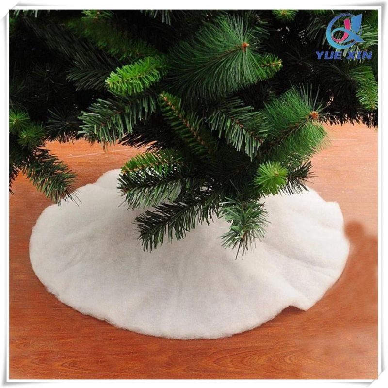 2019 Customized Artificial Fake Snow Blanket Christmas Tree Skirt Manufacturer