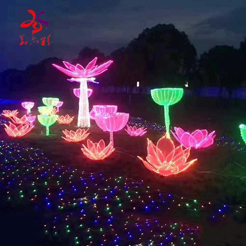 Flowers Shape 3D LED Christmas Festival Motif Lights