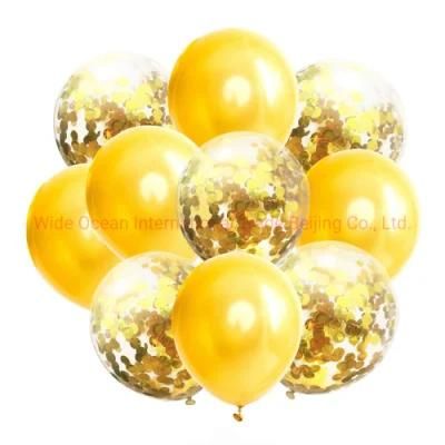 Wholesale Helium Wedding Ceremony Party Decoration Supplies Transparent Confetti Balloon