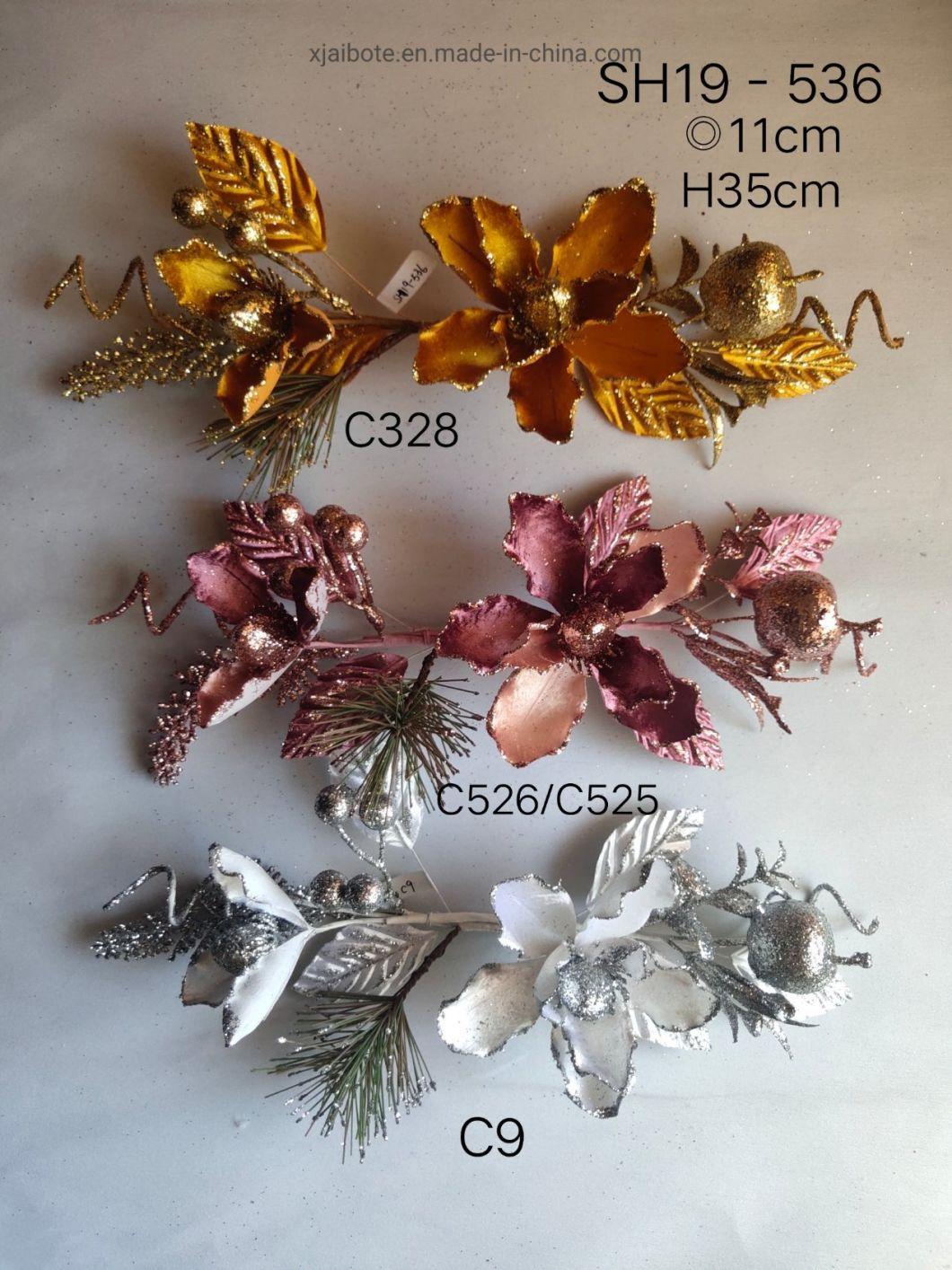 Hot Sale Xmas Decorations Flowers Made in China