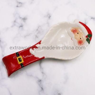 China Factory Supply Ceramic Custom Christmas Spoon for Home Decorations