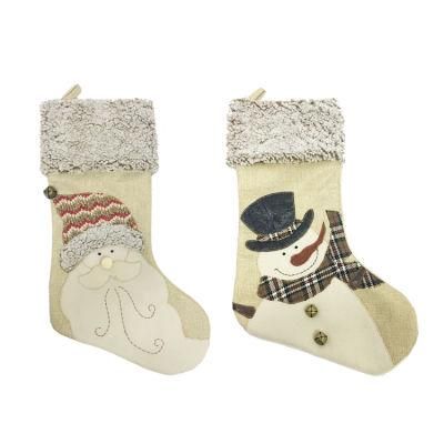 Personalized Snowman Stocking Kit Burlap Santa Christmas Stocking