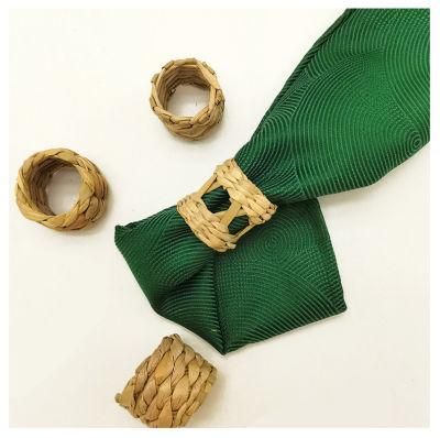 Handmade Straw Woven Towel Tissue Napkin Ring Buckle Decoration Party Restaurant Food