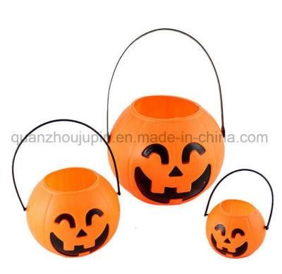 Wholesale Halloween Small Plastic Pumpkin Candy Bucket for Party