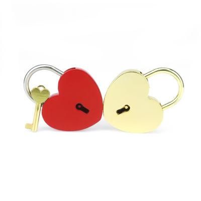 Happy Cute Heat Shaped Padlock with Metal Key Lock Xmm-6034